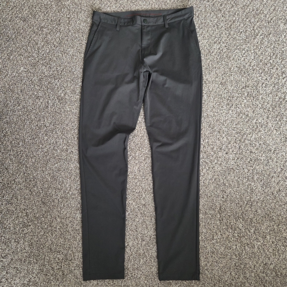 Rhone Commuter Pants Mens 33 Green Flex-Knit Performance Travel Golf Slim Fit